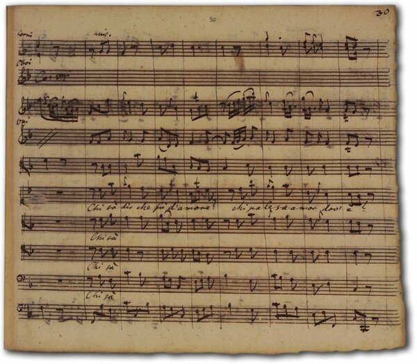J. A. Hasse: L'asilo d'amore, D-Hs, ND VI 2929, fol. 30r J. A. Hasse: L'asilo d'amore, D-Hs, ND VI 2929, fol. 30r