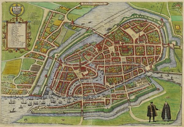 Historische Karte von Hamburg
