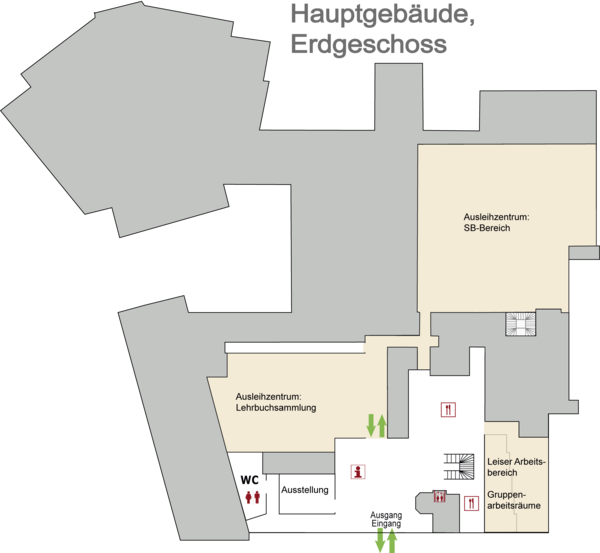 Hauptgebäude Erdgeschoss