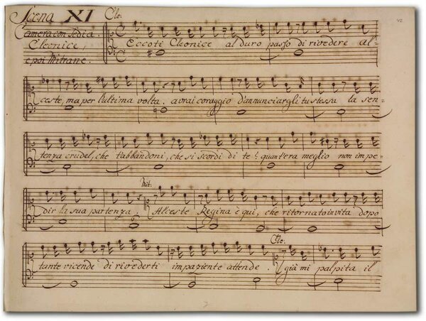 J. A. Hasse: Demetrio (Fassung 1740), D-Hs, ND VI 2936, Bd. 2, fol. 42r J. A. Hasse: Demetrio (Fassung 1740), D-Hs, ND VI 2936, Bd. 2, fol. 42r