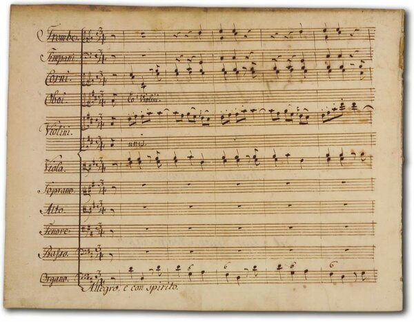 J. A. Hasse: Te Deum, D-Hs, ND VI 696, fol. 1v J. A. Hasse: Te Deum, D-Hs, ND VI 696, fol. 1v