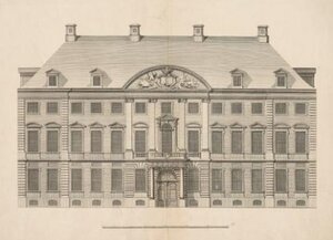 Christian Fritzsch (1695–1769): Das Görtz-Palais auf dem Neuen Wall [Aufriss]; Hamburg, ca. 1750