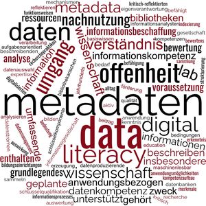 Wordcloud Metadaten Literacy