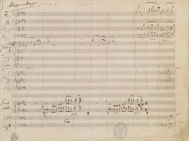 Johannes Brahms Notenblatt