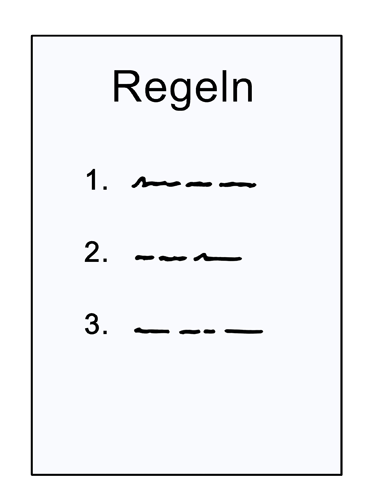 Dokument mit Regeln Bild