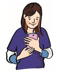 Frau mit Smartphone
